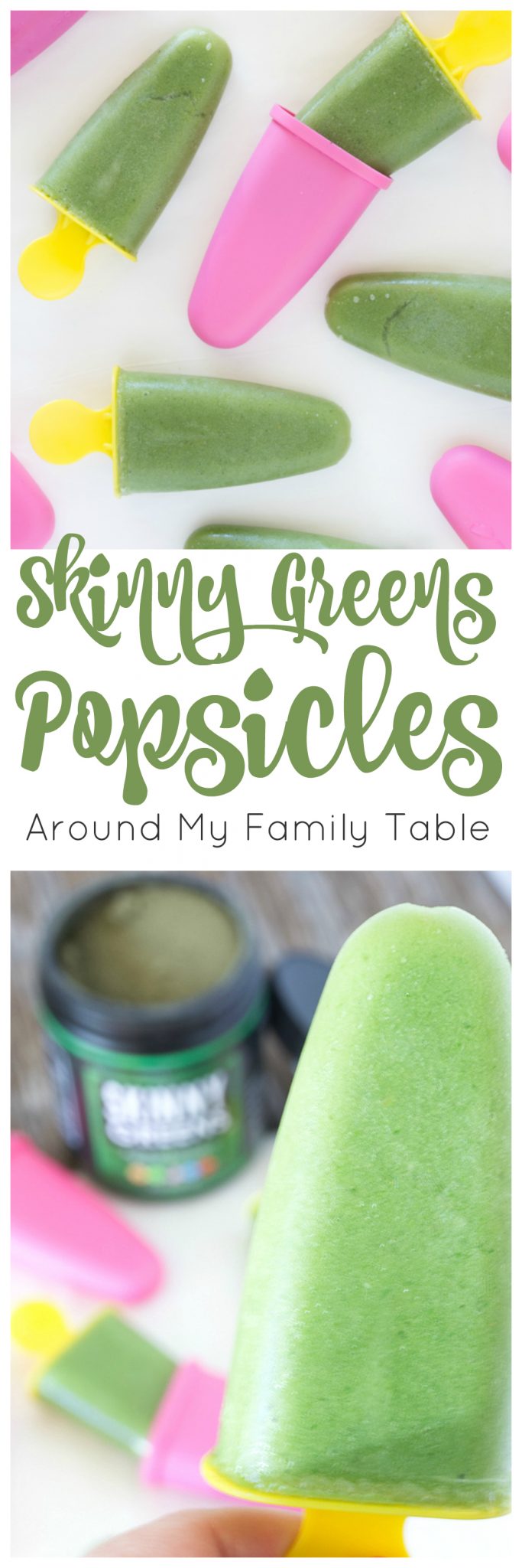 Don't freak out about the color...these Skinny Greens Popsicles are sweet, delicious, nutritious, and might help you conquer those cravings.