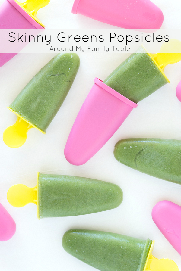 Don't freak out about the color...these Skinny Greens Popsicles are sweet, delicious, nutritious, and might help you conquer those cravings.