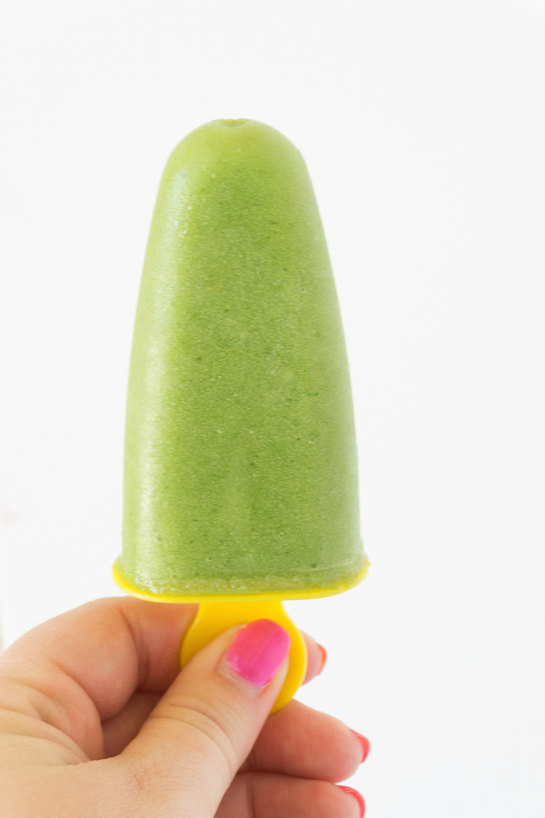 Don't freak out about the color...these Skinny Greens Popsicles are sweet, delicious, nutritious, and might help you conquer those cravings.