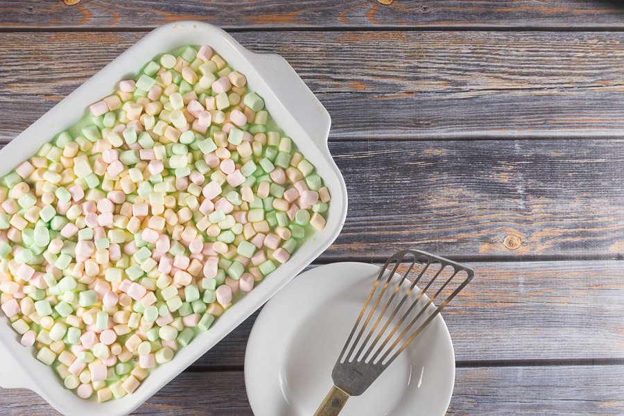 A simple and colorful Spring Jello Salad will be the highlight of your next big family meal. It's perfect for Easter or any spring holiday.