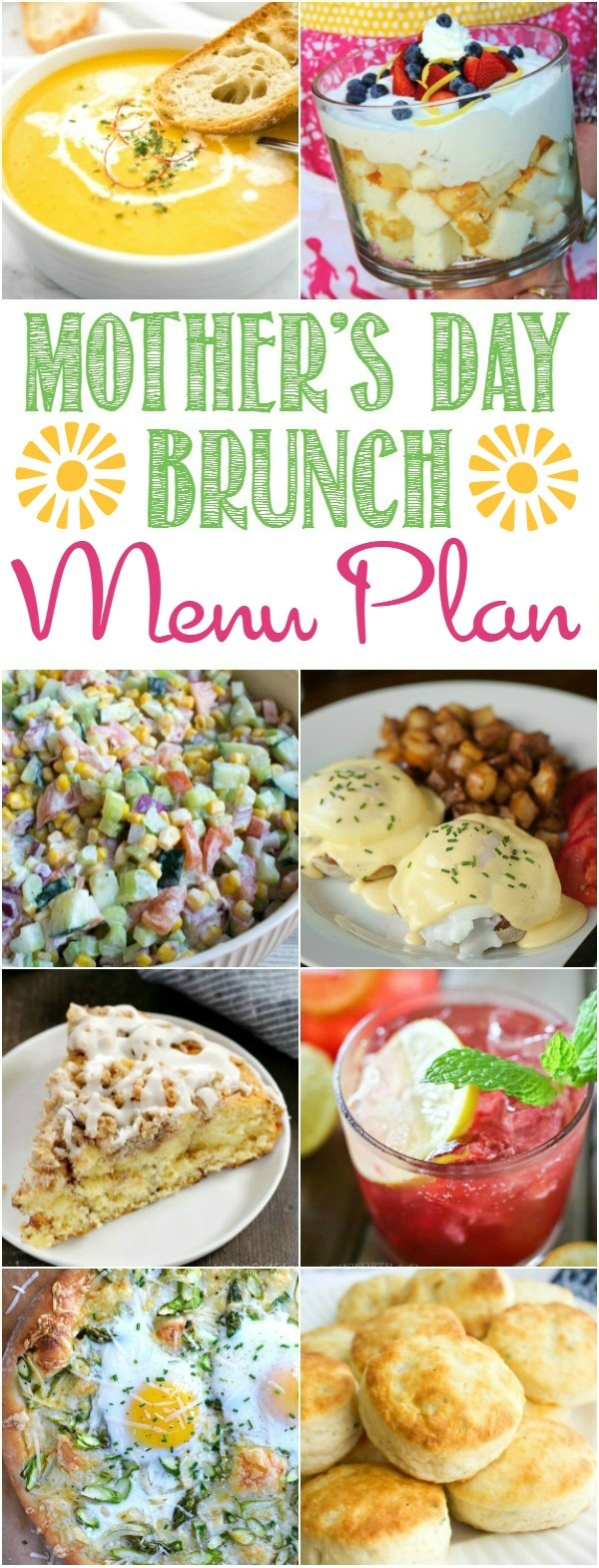 I've put together a simple and delicious Mother's Day Menu Plan this month.  It will be perfect for a casual gathering or even a formal brunch with the whole extended family! #mothersday #menuplan via @slingmama