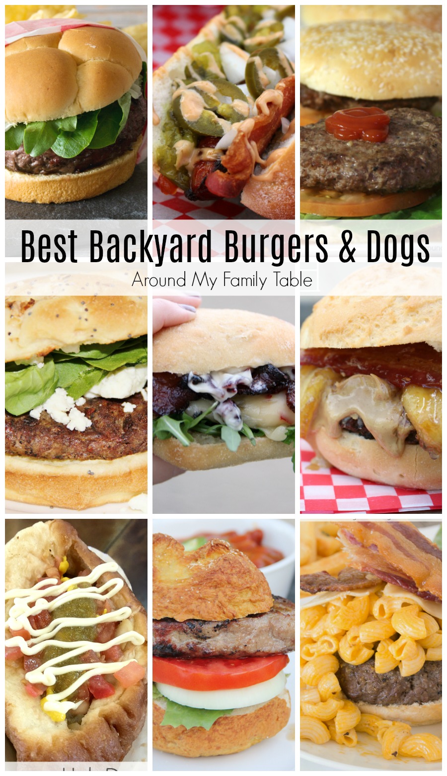 Summer is grilling season! Fire up the grill for the Best Backyard Burger & Dog Recipes you'll find. #hamburgers #hotdogs #grilling via @slingmama