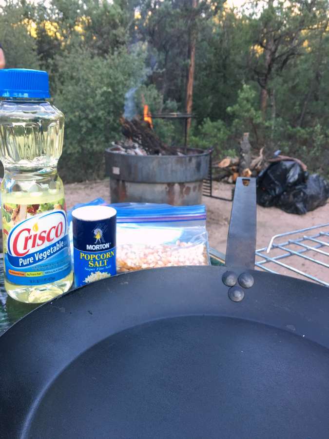 We used to bring that little tin pan and pop it over the campfire until I hacked the idea and came up with my own version. Every went crazy over this Campfire Popcorn.