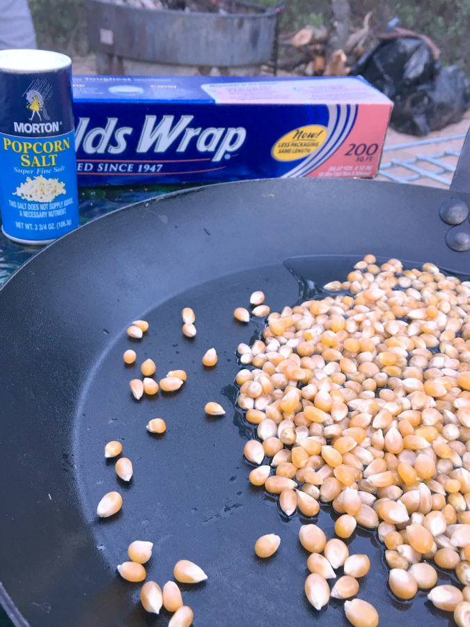 We used to bring that little tin pan and pop it over the campfire until I hacked the idea and came up with my own version. Every went crazy over this Campfire Popcorn.