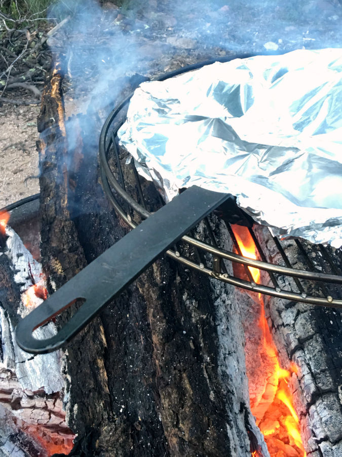 We used to bring that little tin pan and pop it over the campfire until I hacked the idea and came up with my own version. Every went crazy over this Campfire Popcorn.