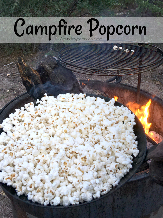 We used to bring that little tin pan and pop it over the campfire until I hacked the idea and came up with my own version. Every went crazy over this Campfire Popcorn.