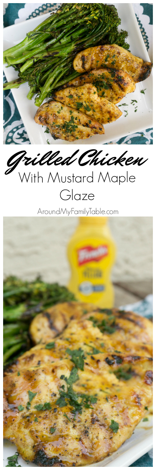 Only 5 Ingredients!!! Grilled Chicken will hit the spot with a sweet and tangy Maple Mustard Glaze that will make you go back for seconds!