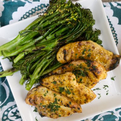 Grilled Chicken with Mustard Maple Glaze