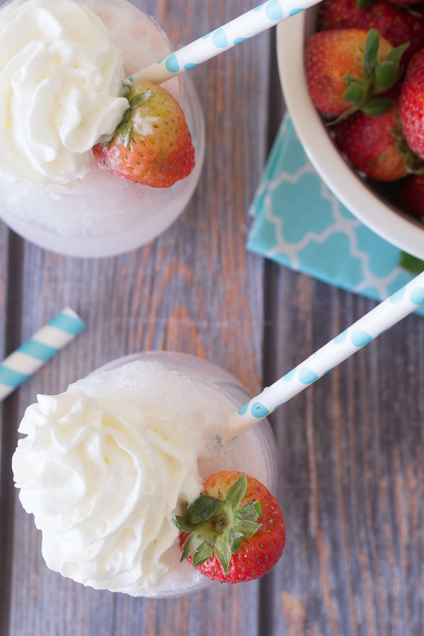 These Sparkling Strawberry Floats are the perfect afternoon sipper on a hot day or a light summer dessert. 