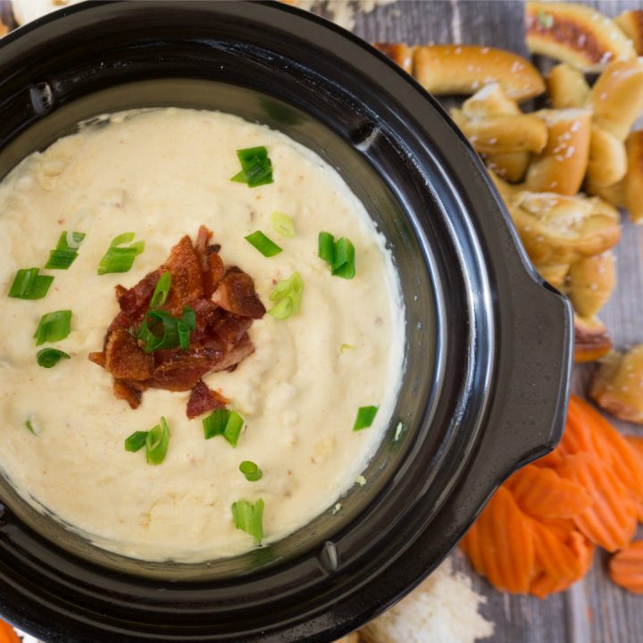 Crock Pot Crack Dip (addicting bacon cheddar ranch!) - Kitchen Gidget