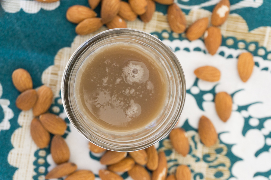 The perfect dairy free substitute for sweetened condensed milk is this homemade Sweetened Condensed Almond Milk.
