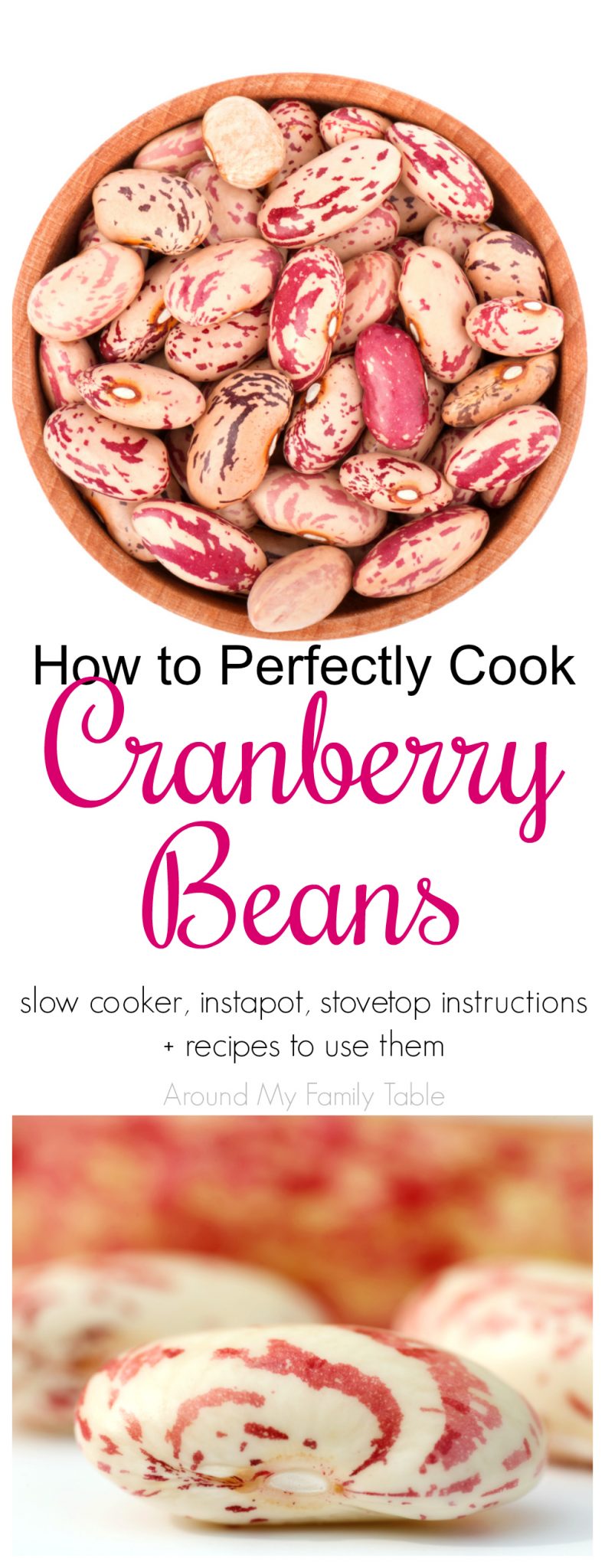 Everything you've wanted to know about Cranberry Beans. This How to Cook: Cranberry Beans guide features instructions on using a slow cooker, pressure cooker, instantpot, and stovetop for cooking cranberry beans plus there are a few delicious recipes to try as well.