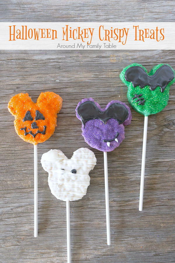 You won't believe how simple and easy these Homemade Disney Halloween Mickey Crispy Treats are to make. They are perfect for Disney fans, young and old.