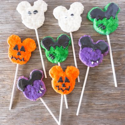 Homemade Disney Halloween Mickey Crispy Treats