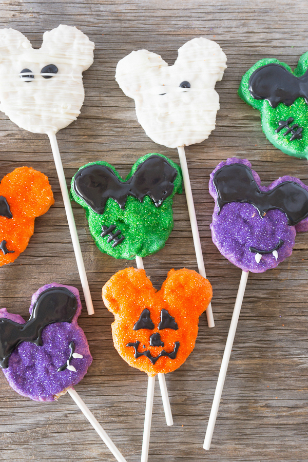 Homemade Disney Halloween Mickey Crispy Treats