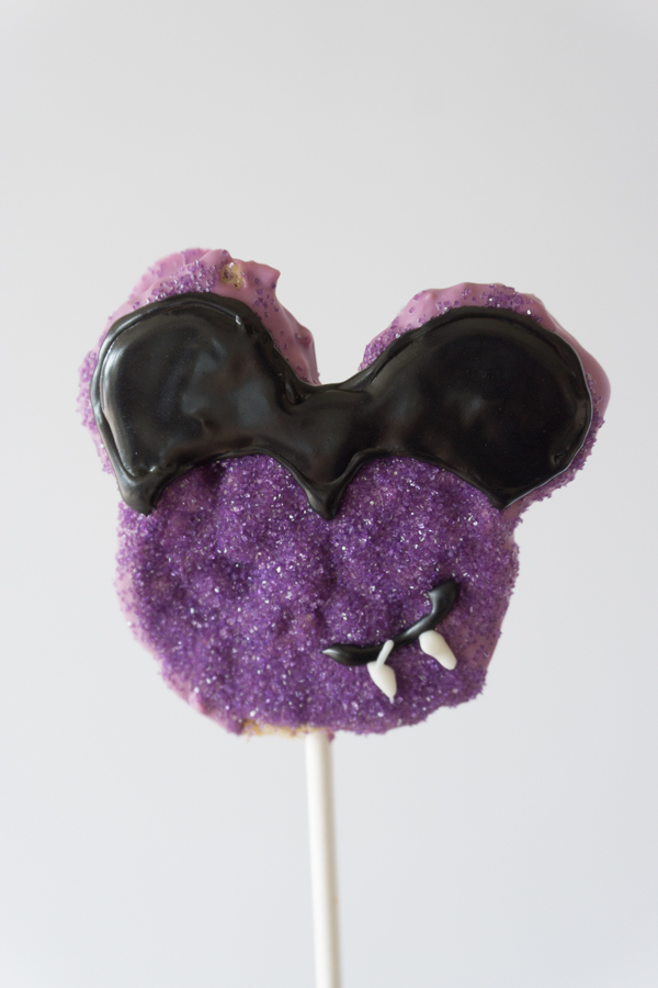 Love this Mickey Vampire Crispy Treat! You won't believe how simple and easy these Homemade Disney Halloween Mickey Crispy Treats are to make. 