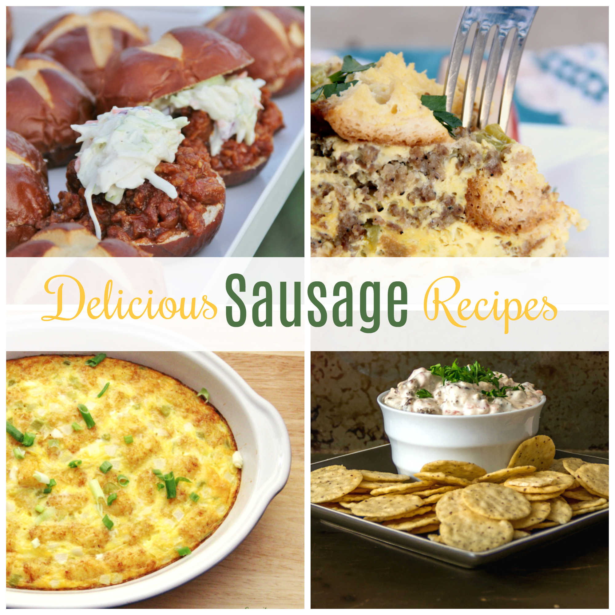These are my favorite sausage recipes for breakfast, lunch, and dinner.  Love this collection of Delicious Sausage Recipes.