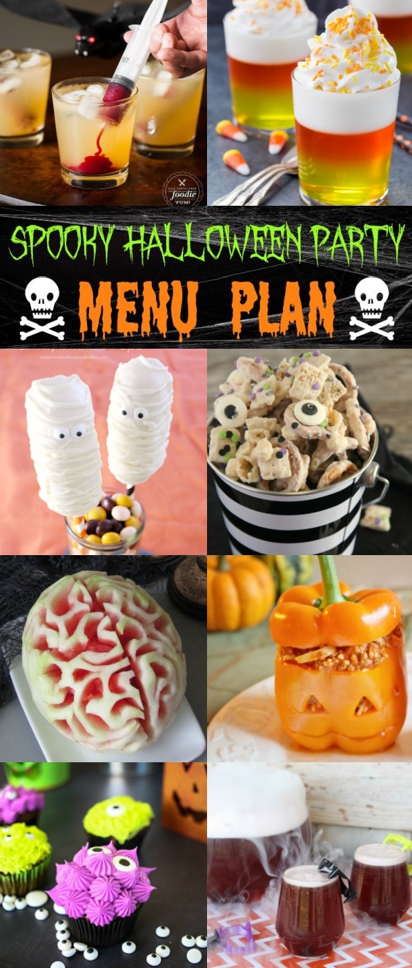 It's October and that means it's Halloween time!!! Kick your Halloween party up a notch with this Spooky Halloween Party Menu.