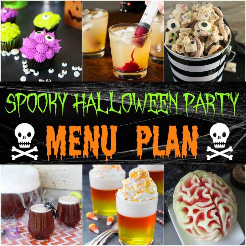 spooky halloween party menu around my family table