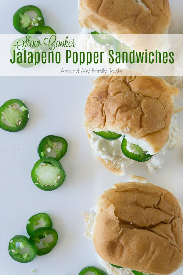 Loads of cream cheese and just the right amount of jalapeno will make these Slow Cooker Jalapeno Popper Sandwiches disappear before you know it!