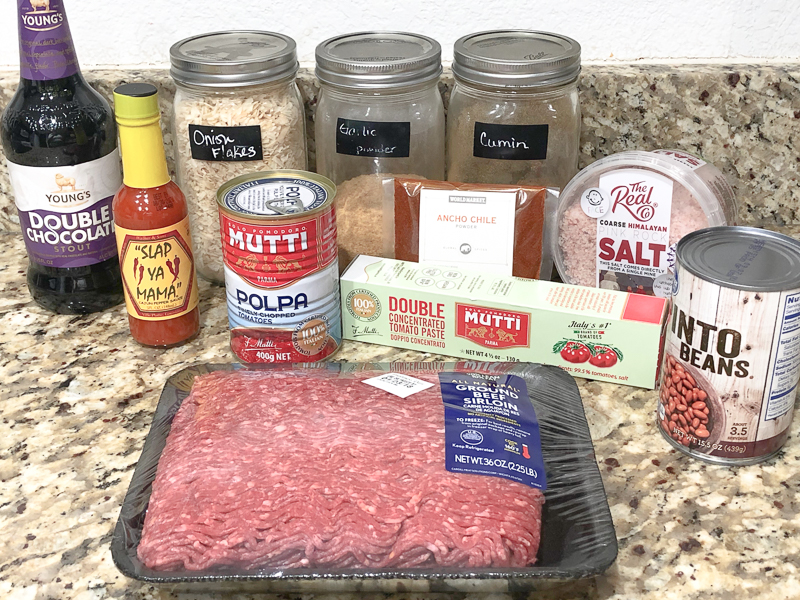 Ingredients for Instant Pot Chili