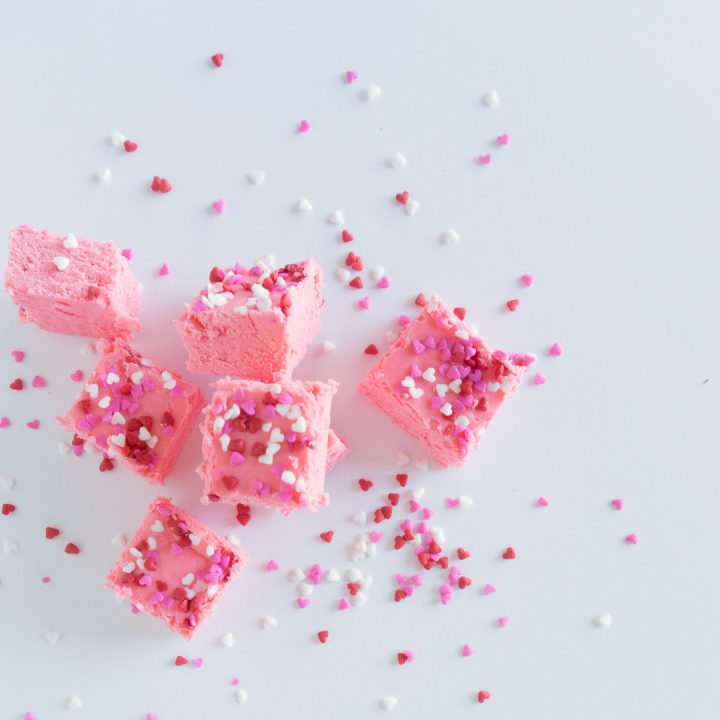 Make this quick Valentine's Day Fudge for your sweetie this February.  It has only 3 ingredients and ready in no time at all!