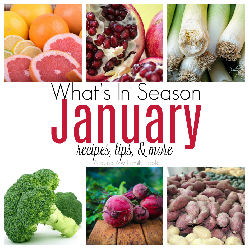 January What's in Season Guide Around My Family Table
