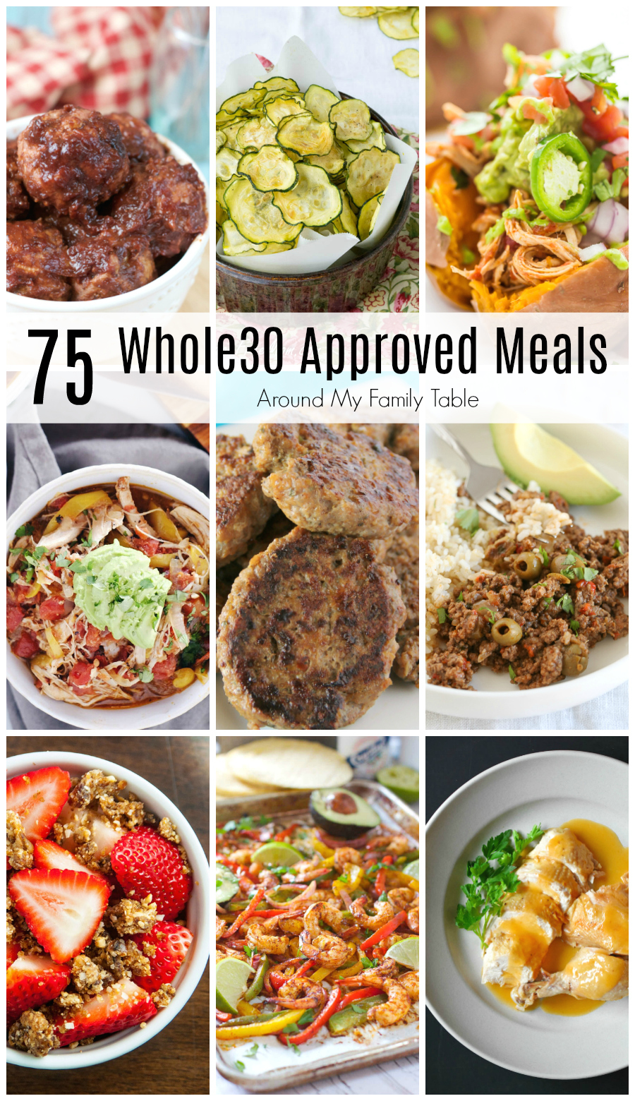 One Month of Whole30 Recipes is all you'll need to successfully complete a round of Whole30.  From delicious suppers to snacks and even a few desserts.  The month will fly by with the help of these recipes! #whole30 #whole30recipes #healthyrecipes 