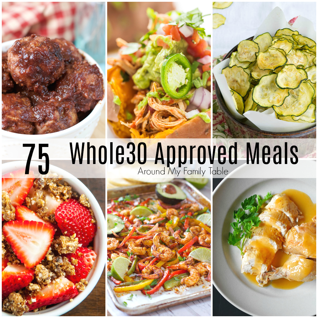 One Month of Whole30 Recipes is all you'll need to successfully complete a round of Whole30. From delicious suppers to snacks and even a few desserts. The month will fly by with the help of these recipes! #whole30 #whole30recipes #healthyrecipes
