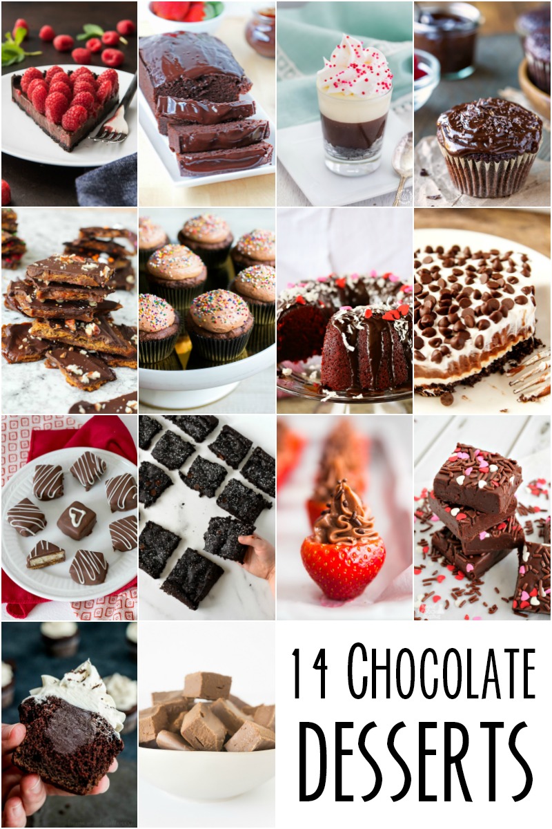 14 Amazing Chocolate Desserts.   These would be great to satisfy any chocolate craving or for a special Valentine's Day dessert. 