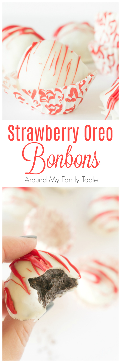 Change up your traditional Oreo BonBons!  My Strawberry Oreo BonBons are always a huge hit and they only have 3 ingredients! #oreos #oreobonbons #desserts #nobake