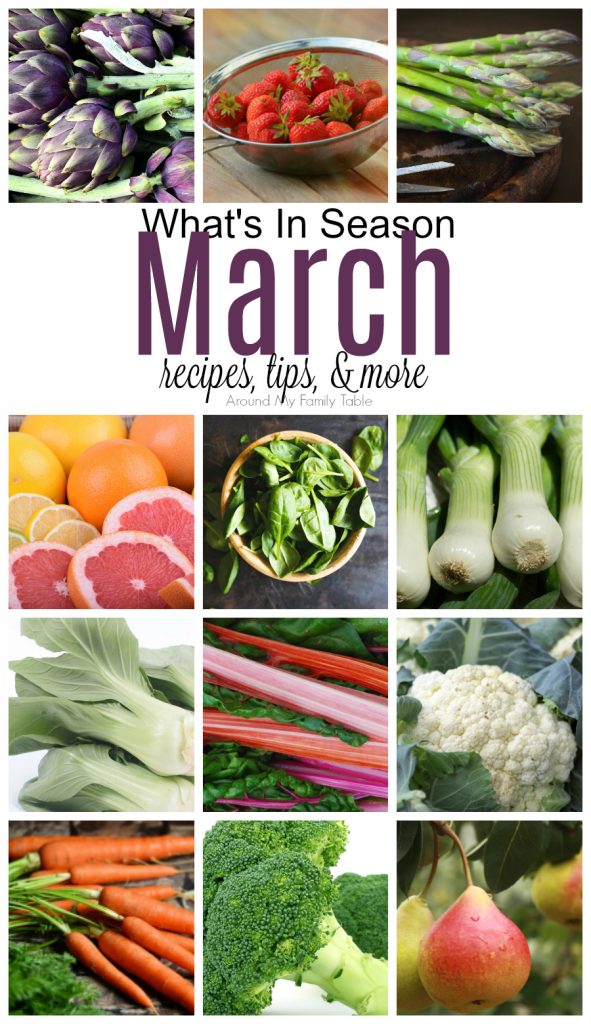 March What's In Season Guide Around My Family Table