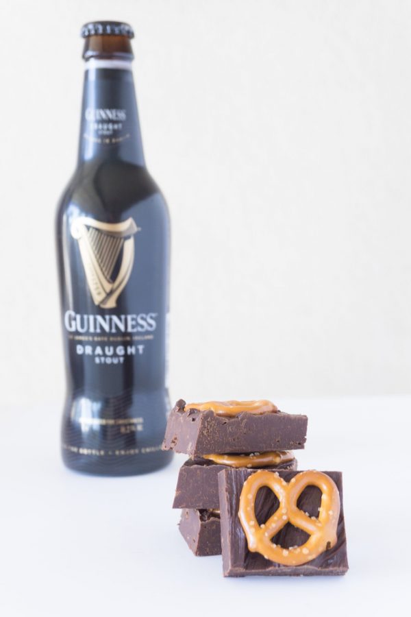 Beer fudge is a unique and easy fudge to make and perfect for the beer lover in your life.  I make this decadent Dark Chocolate Guinness Fudge several times a year and it's always a hit! #fudge #fudgerecipes #easygourmetfudge #guinness