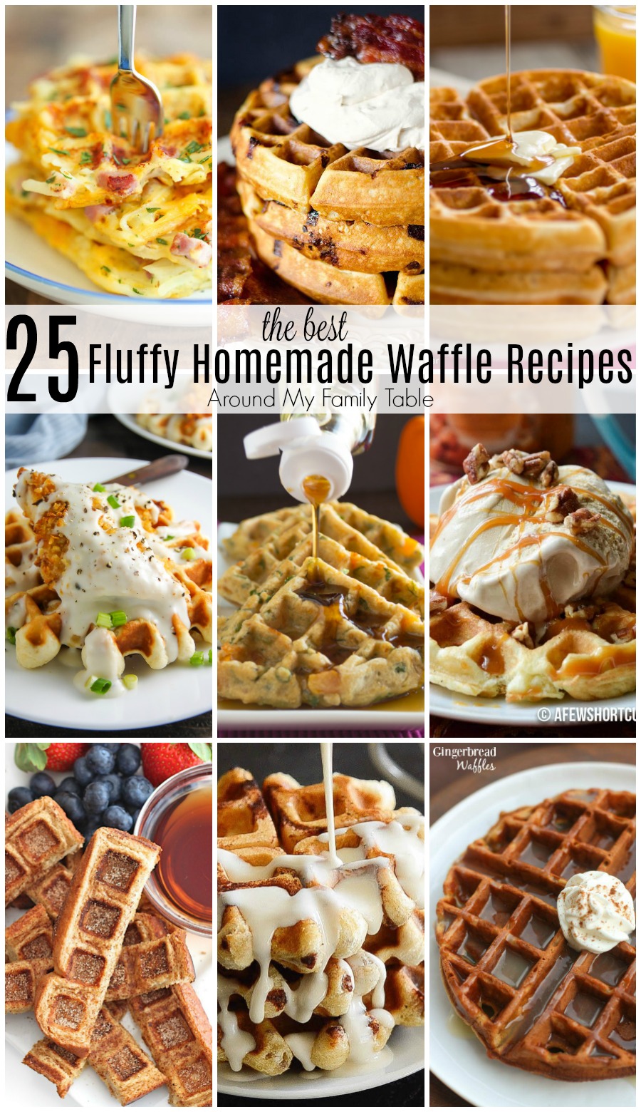 Weekends demand waffles!  It's a thing...promise.  So, I've gathered 25 of the best homemade waffle recipes for a delicious breakfast the whole family will love.  