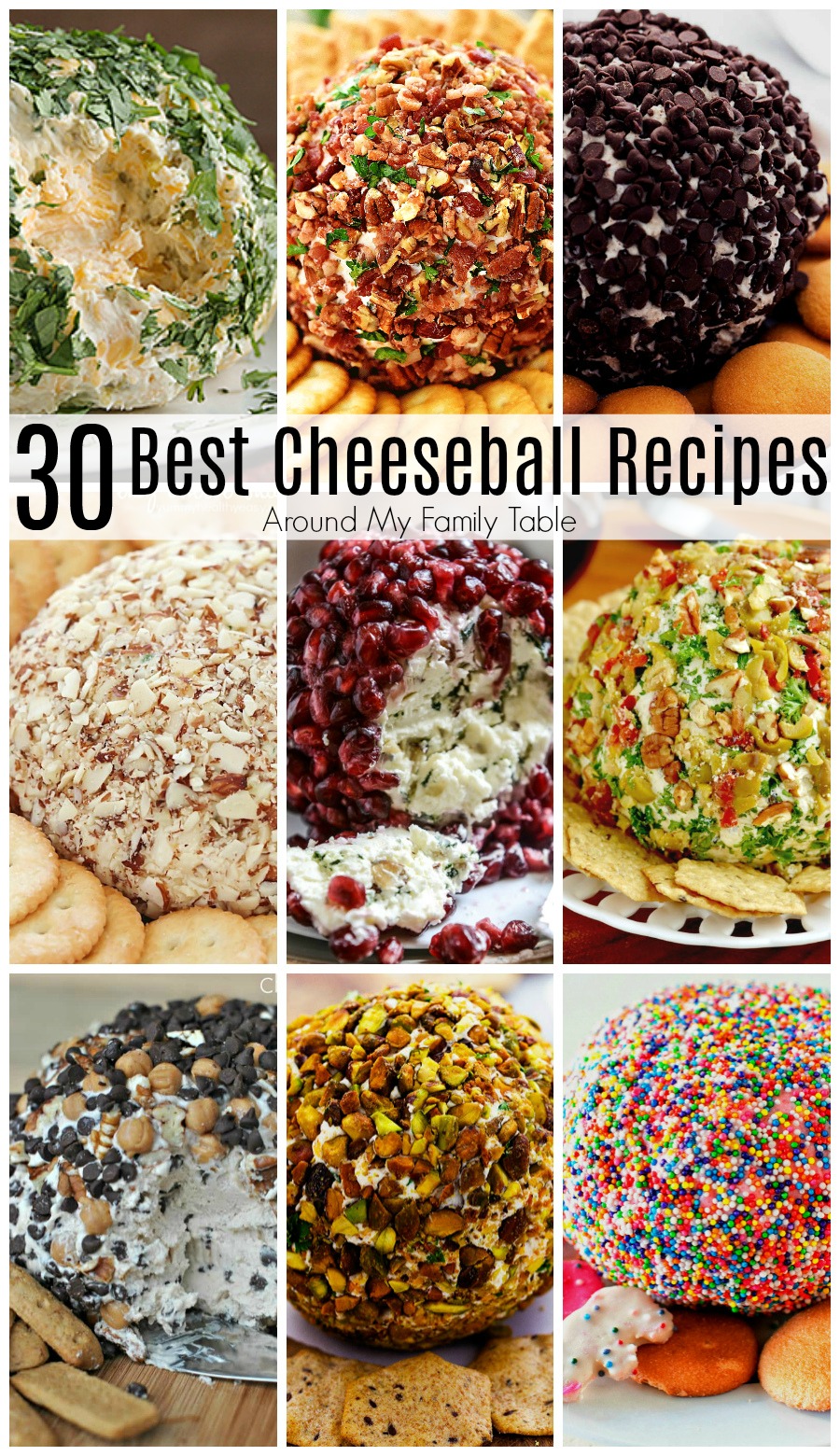 30 of the best cheeseball recipes, from appetizers to desserts, that are all you'll need for the perfect dish for your next party. #cheeseball