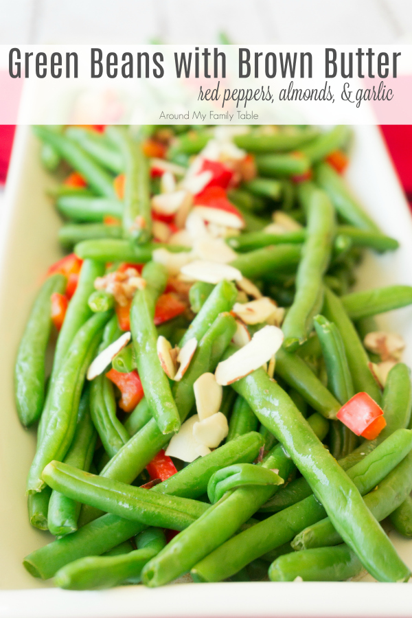 This flavorful side dish, Green Beans with Brown Butter & Almonds, is ready in about 15 minutes.  Dinner doesn't have to take a long time to make and with the help of Cooked Perfect Fire Grilled Chicken, your family will be eating faster than it takes to order take out.