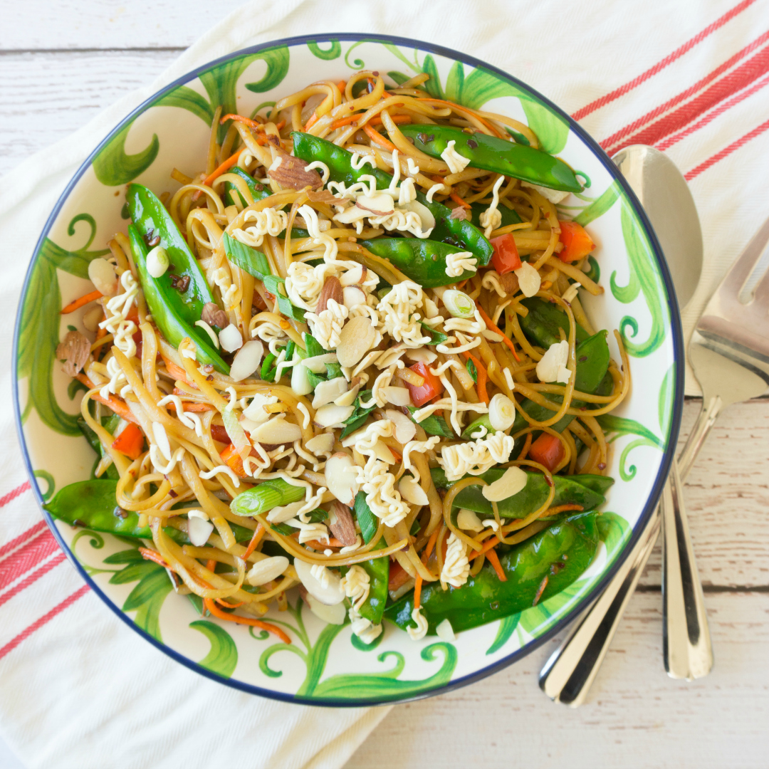 Spicy Asian Pasta Salad - Around My Family Table