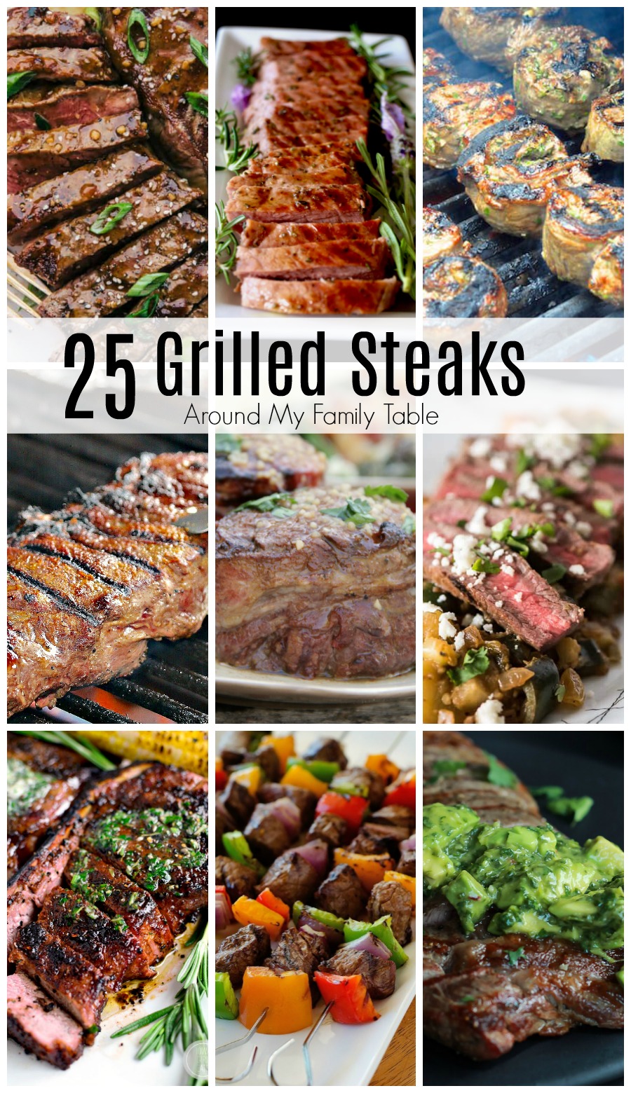 Fire up the grill!   Americans love beef, especially if it is a juicy, tender steak.  If grilled steak is on your menu this summer, these 25 Grilled Steak Recipes will really add some flavor to your backyard barbeque feast. #steak #grilling #summer via @slingmama