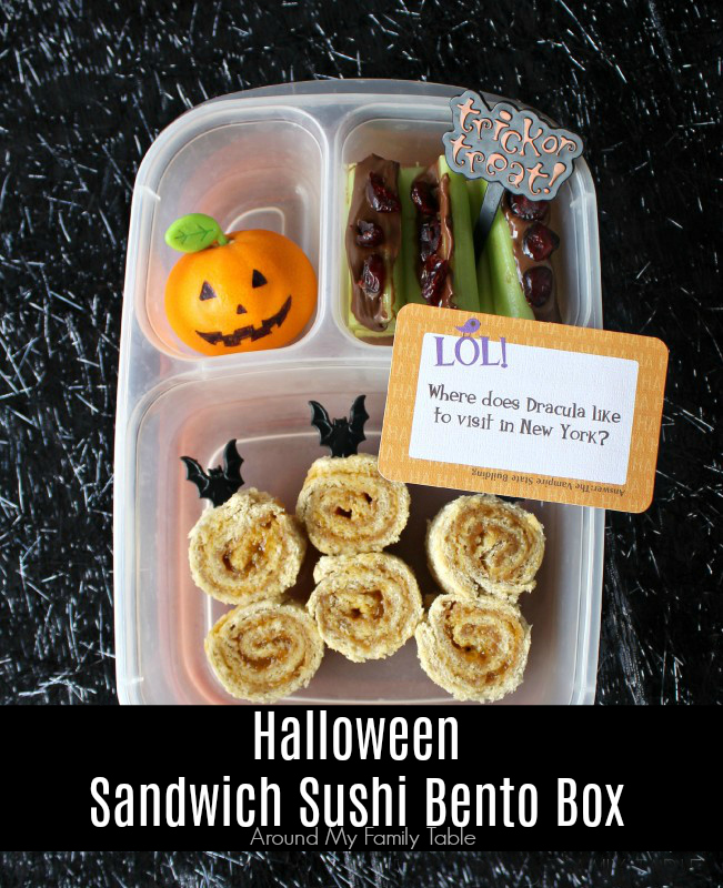 Halloween Sandwich Sushi Bento Box