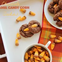 Chocolate Caramel Candy Corn Cookies
