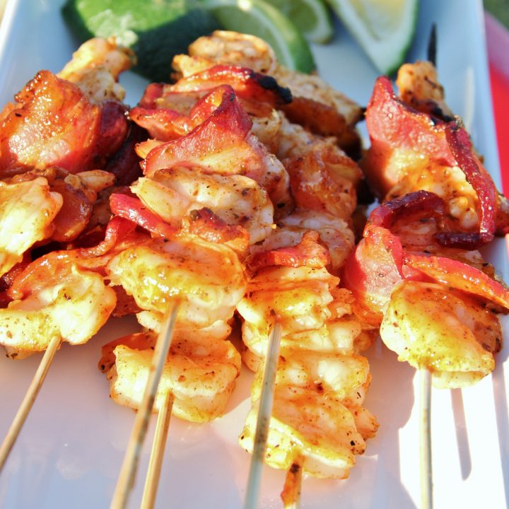 Shrimp and Bacon Kabobs