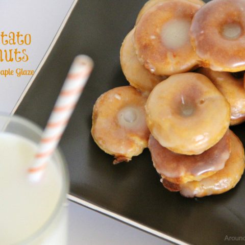 Mini Sweet Potato Donuts with Maple Glaze