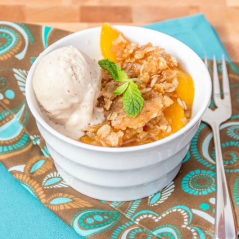 Peach Almond Crisp with Gingersnaps