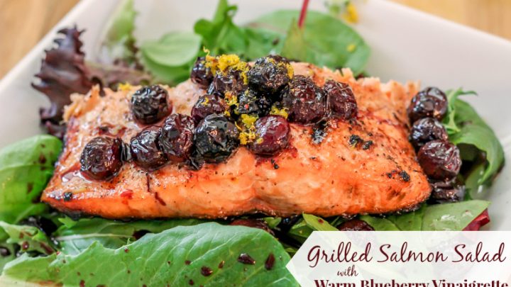Grilled Salmon Salad With Warm Blueberry Vinaigrette Amft,How To Saute Onions