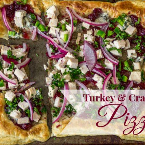 Turkey, Cranberry, and Blue Cheese Pizza