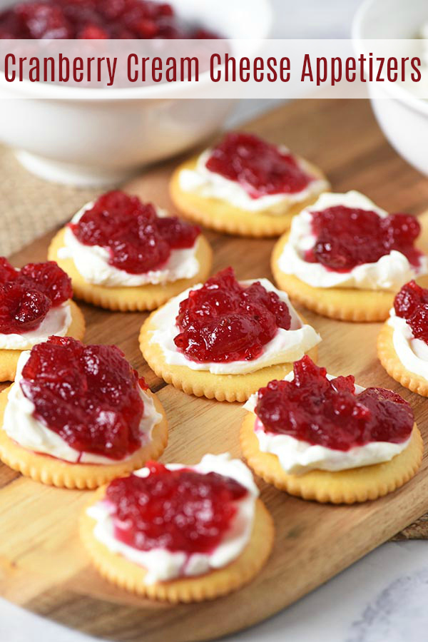 Make these simple and delicious Ritz cracker cranberry cream cheese appetizers, perfect for holiday parties and family get togethers.