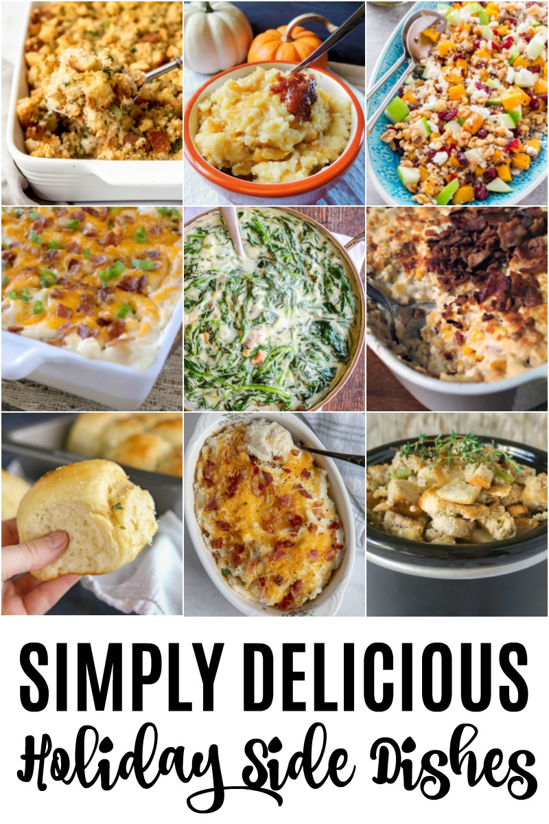 holiday side dish collage