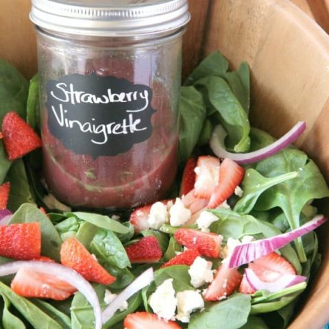 Strawberry and Goat Cheese Spinach Salad