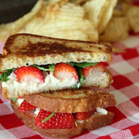 Grilled Strawberry and Goat Cheese Sandwich