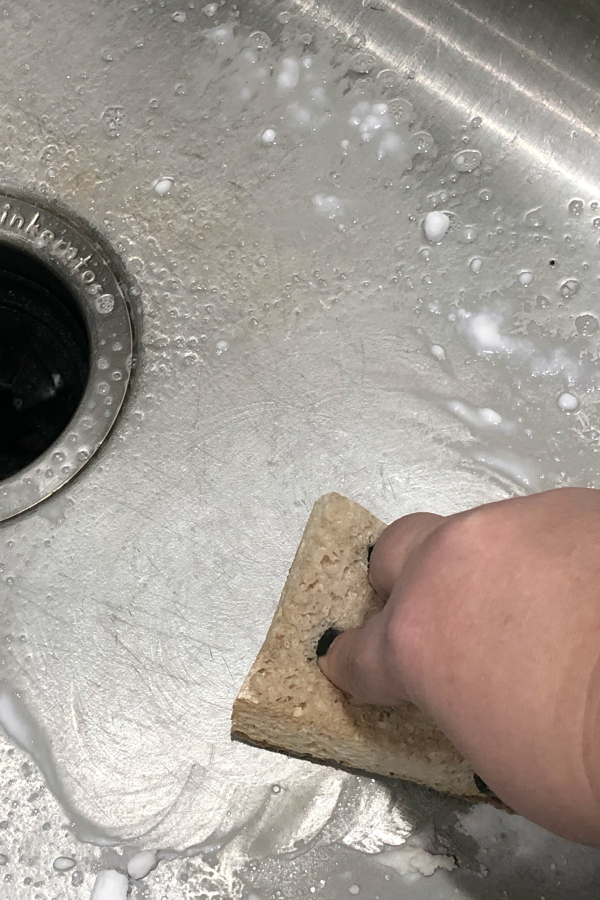 cleaning sink without scratching